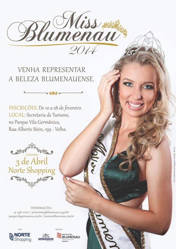 Abertas inscrições para o Concurso Miss Blumenau 2014 